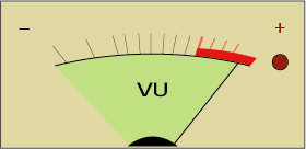 VU meter at 95 percent.